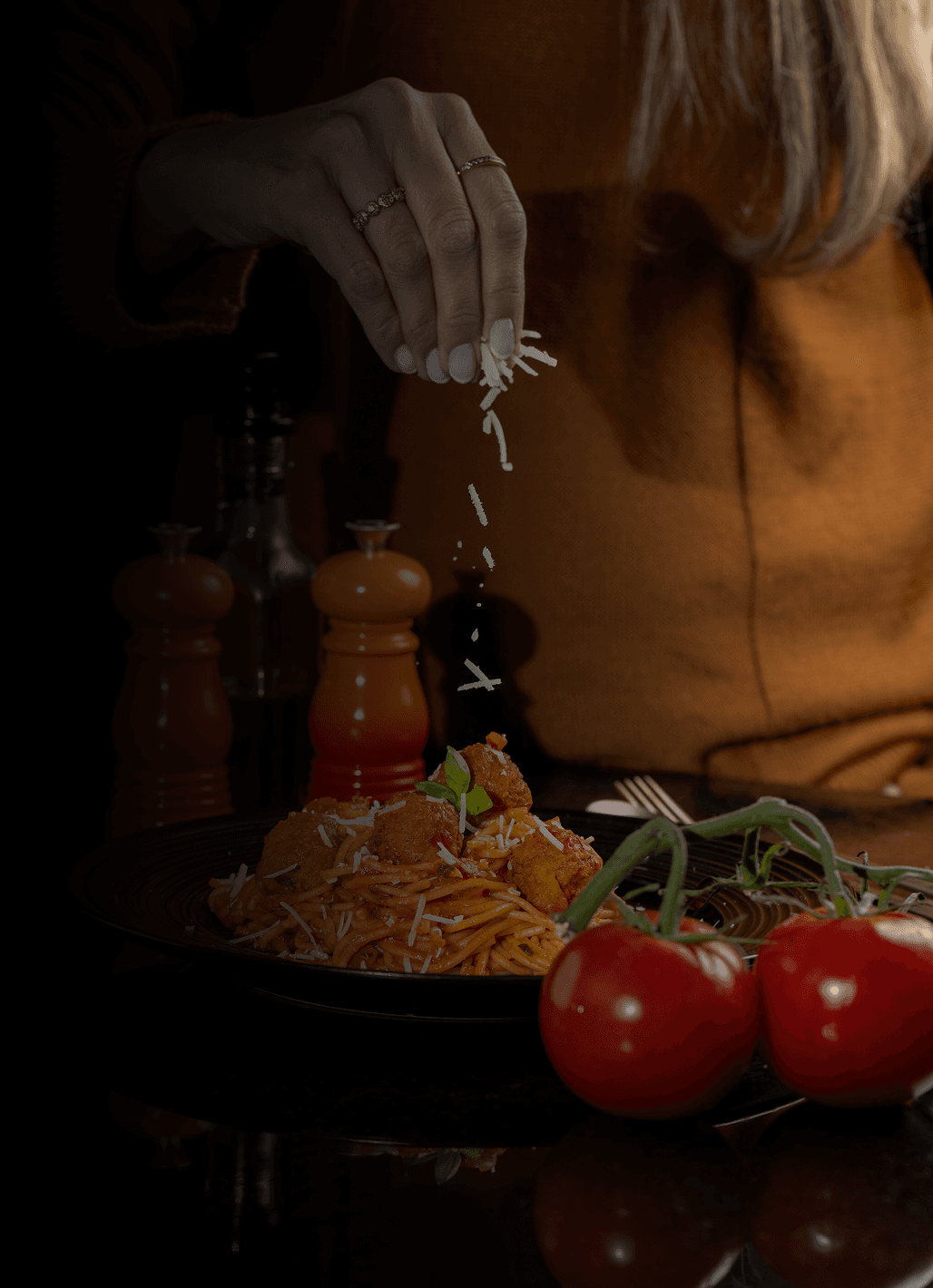 Delicious pasta background