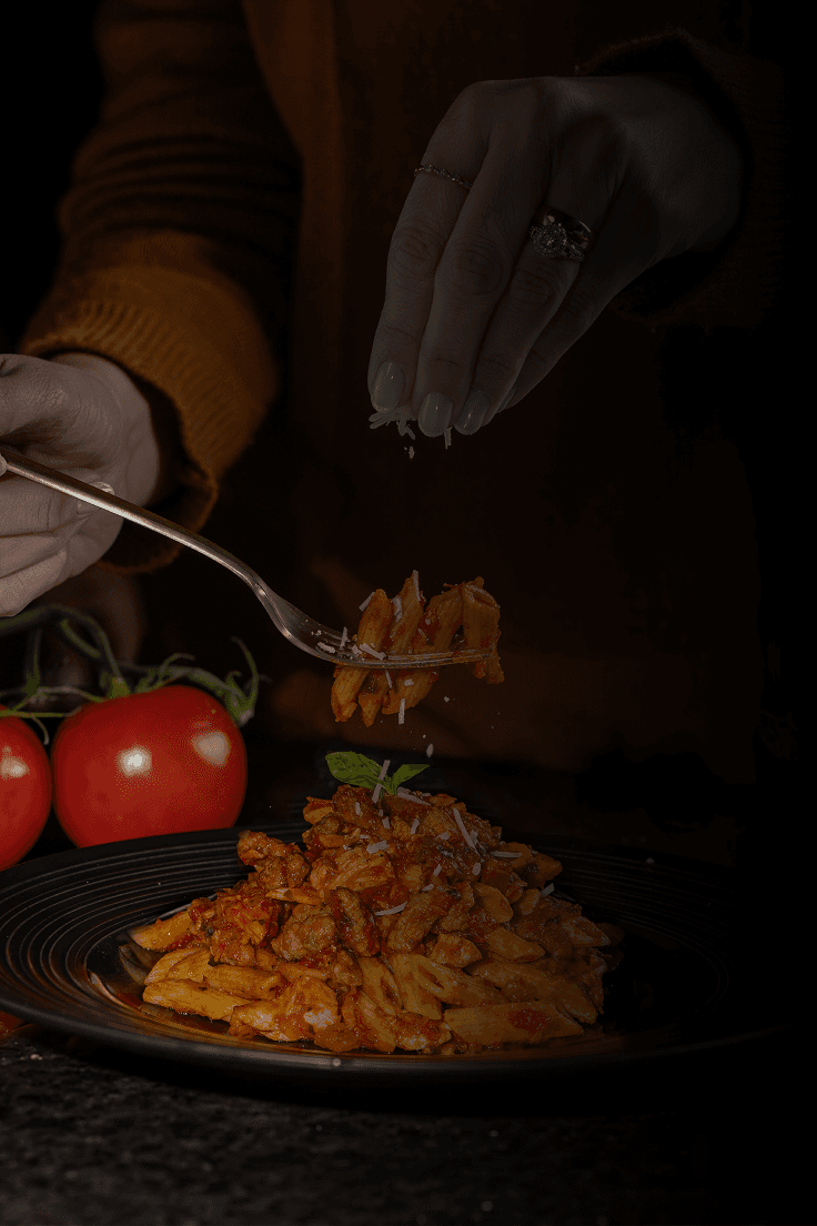 Delicious pasta background